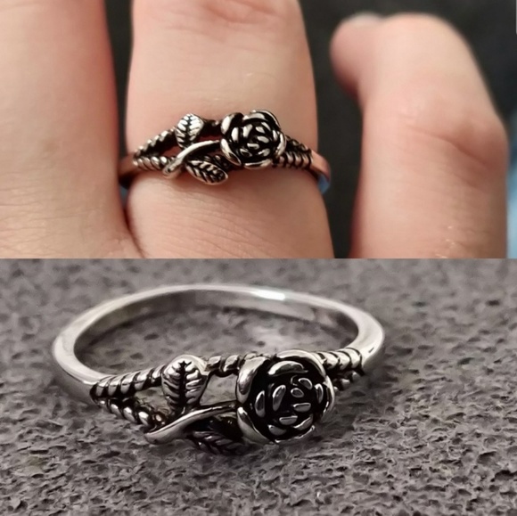 3D Vintage Rose ring - Picture 2 of 3
